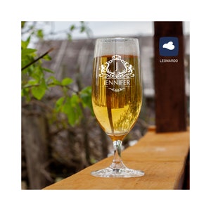 Leonardo beer glass with engraving as a birthday gift - Personalized beer glass - Gift idea for husband - Father's Day gift - Coat of arms