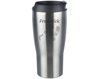 Thermobecher Personalisiert – Kaffeebecher To Go mit Name – Thermobecher To Go mit Gravur – Geschenkidee zum Geburtstag – For Travel