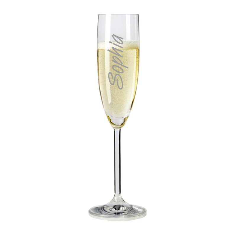 Leonardo champagne glass with engraving as a birthday gift Personalized champagne glass Gifts for women Mother's Day gift Name image 3
