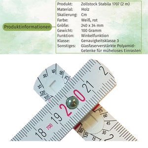 Zollstock mit Namen Personalisiert Tiefengravur im 3D Look Meterstab mit Namen Vatertagsgeschenk für Papa Maßstab Name Bild 3
