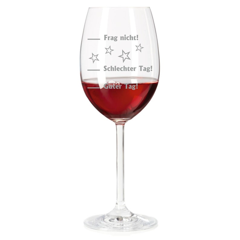 Leonardo wine glass with engraving as a birthday gift gifts for women mood glass red wine good day bad day image 2