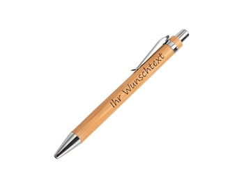 Personalisierter Kugelschreiber mit Gravur - Stift mit Gravur - Kugelschreiber mit Namen - Holzkugelschreiber