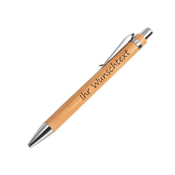 Personalisierter Kugelschreiber mit Gravur - Stift mit Gravur - Kugelschreiber mit Namen - Holzkugelschreiber