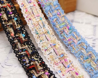 2 yards, hoofddeksels trimmen, sieraden maken voor bruidsjurk, kostuums ontwerp, voor jurken, kraag, manchetten, jas trim XXF665