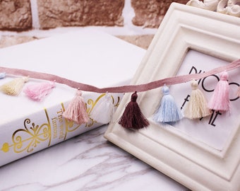 vijf kleuren kleur handgemaakte kwastjes Trim, Geweldig voor Home Decor & Sieraden Maken voor bruidsjurk, millinery, Sjaal , kostuums ontwerp LS664