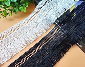 Encaje de algodón de 2,7" de ancho, estilo retro, ribete de encaje, suministros para manualidades, decoración para bodas y fiestas, accesorios para sombreros y sombreros (26907)