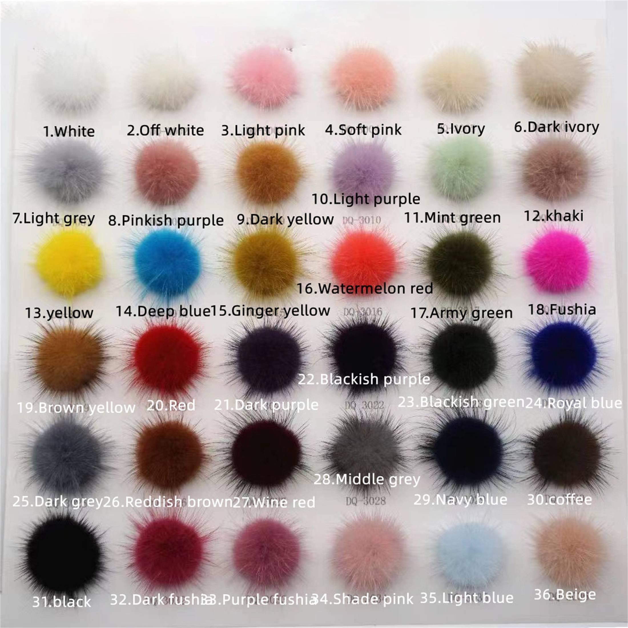 Hicarer 12 Pieces Fluffy Pom Pom Keychain Bulk Bow Rhinestone Faux Pompoms  Keyring for Girls Women Bags Craft, 12 Colors