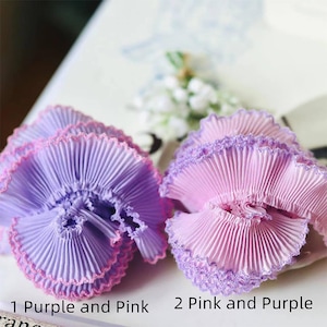 1-5 Yards Pencil Shaving Ruffle Trim ,Elastic Lace, Lace Ribbon, Stretch Lace, Elastic Lace Trim,  Lace Trim, Stretchy Lace, Lace S8311