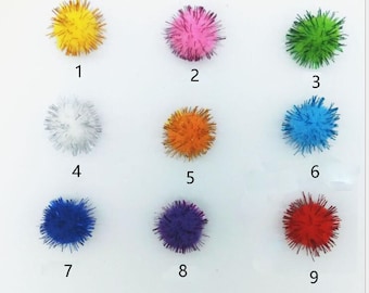 50 pc's Pom Pom, Mixed Color pom poms, groothandel pom poms, faux fur pom, pom pom omanie, pom pom decor, pom pom bal, glitter pom pom