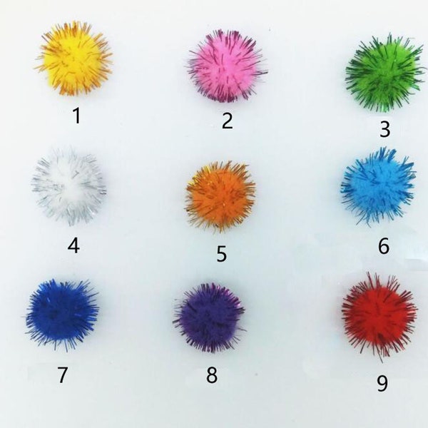 50 pcs Pom Pom, Mixed Color pom poms, wholesale pom poms, faux fur pom pom, pom pom beanie, pom pom decor, pom pom ball, glitter pom pom