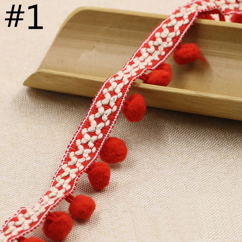 10 Yards Pom Pom Trimfabric Sewing Accessories Pompom Trim Etsy