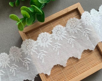 2.3" Wide Cotton  Lace, Retro Style, Lace Trim, DIY Craft Supplies, Wedding Party Decor, Sewing Headwear Accessories260917