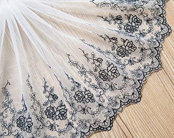 7,8 inch brede katoenen kant, retrostijl, kanten afwerking, knutselbenodigdheden, bruiloftsdecoratie, accessoires voor het naaien van hoofddeksels26708
