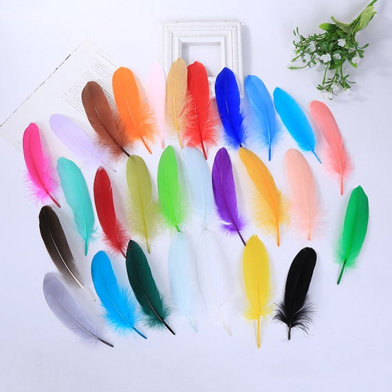 50PCS Beautiful Decorative Big Feather Goose Feathers | Etsy