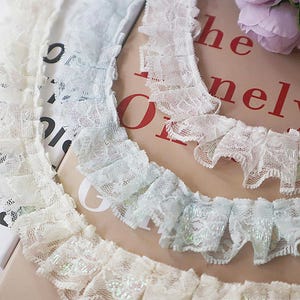 1-5 Yards Pencil Shaving Ruffle Trim ,Elastic Lace, Lace Ribbon, Stretch Lace, Elastic Lace Trim,  Lace Trim, Stretchy Lace, Lace S971