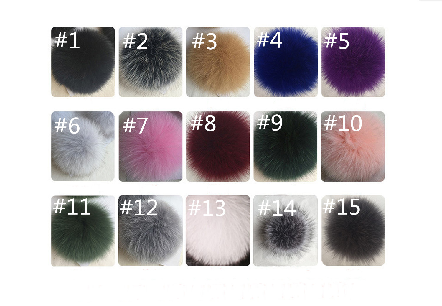 Wohnkult 10-12 cm in pelliccia sintetica con pompon in pelliccia, 16 (marrone
