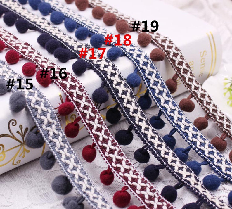 10 Yards Pom Pom Trimfabric Sewing Accessories Pompom Trim Etsy