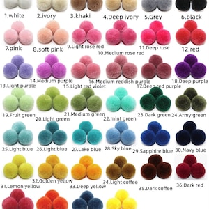 30PCS Yarn PomPom Different Colors,Colorful PomPoms,Wholesale Pom Pom,Party Decor,Craftt Supplies,15/20/30/40MM PomPom 230407