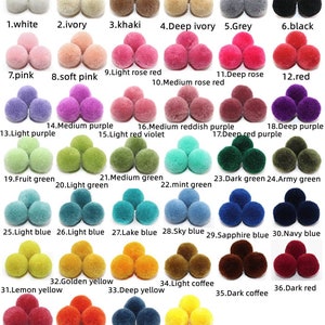 Acrylic Craft Pom Poms 6 Sizes 19 Colors 