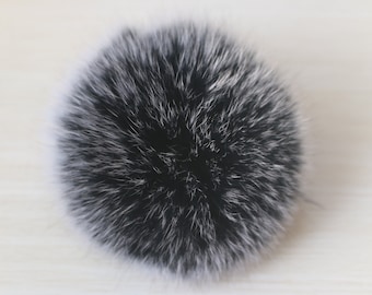 Real Fox fur pom pom Genuine fur pom pom  fur Large pom pom Fox pom pom Hat fur ball Gift Real Fox Fur Pom Pom Knit Hat Pompoms Removable