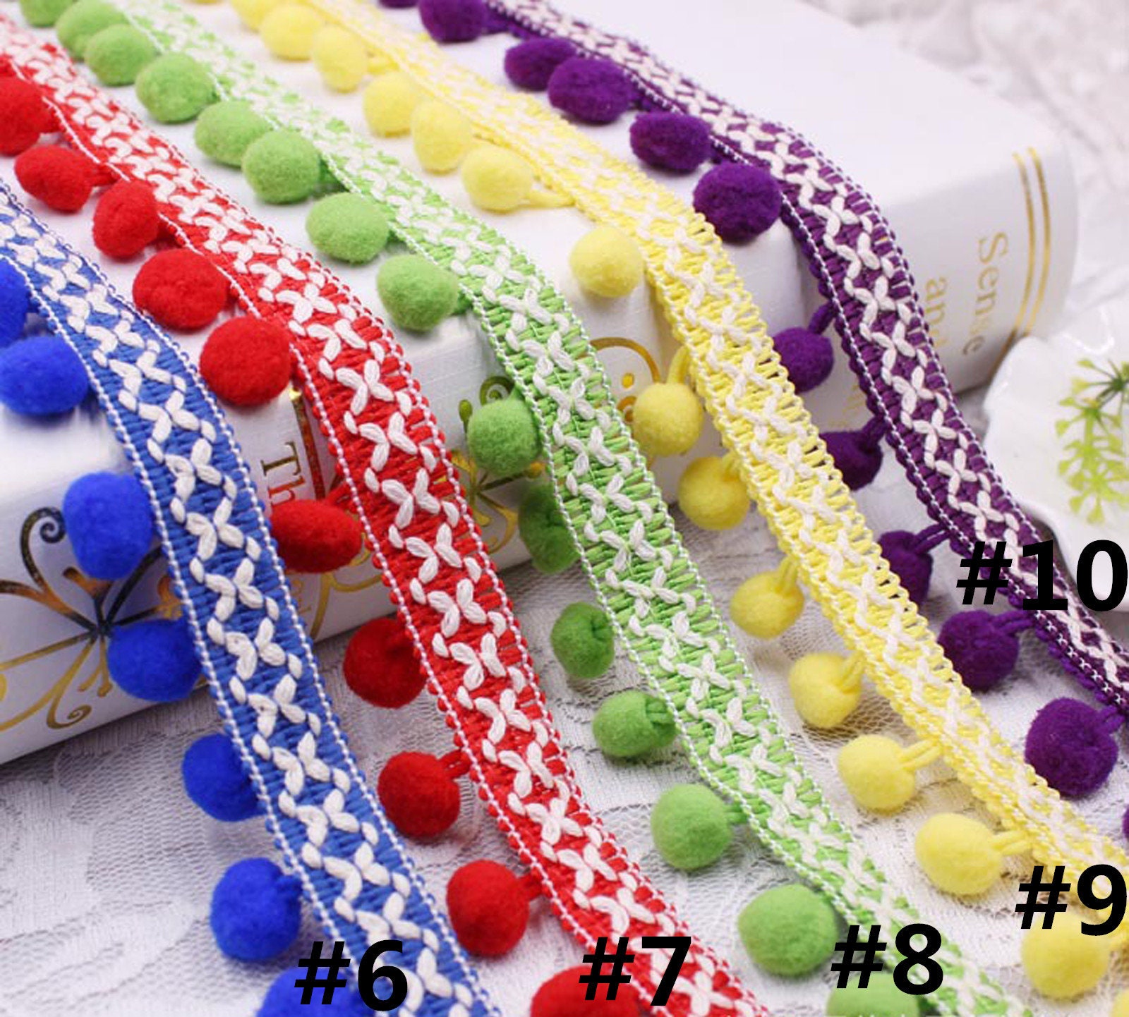 10 Yards Pom Pom TrimFabric Sewing Accessories Pompom Trim Etsy