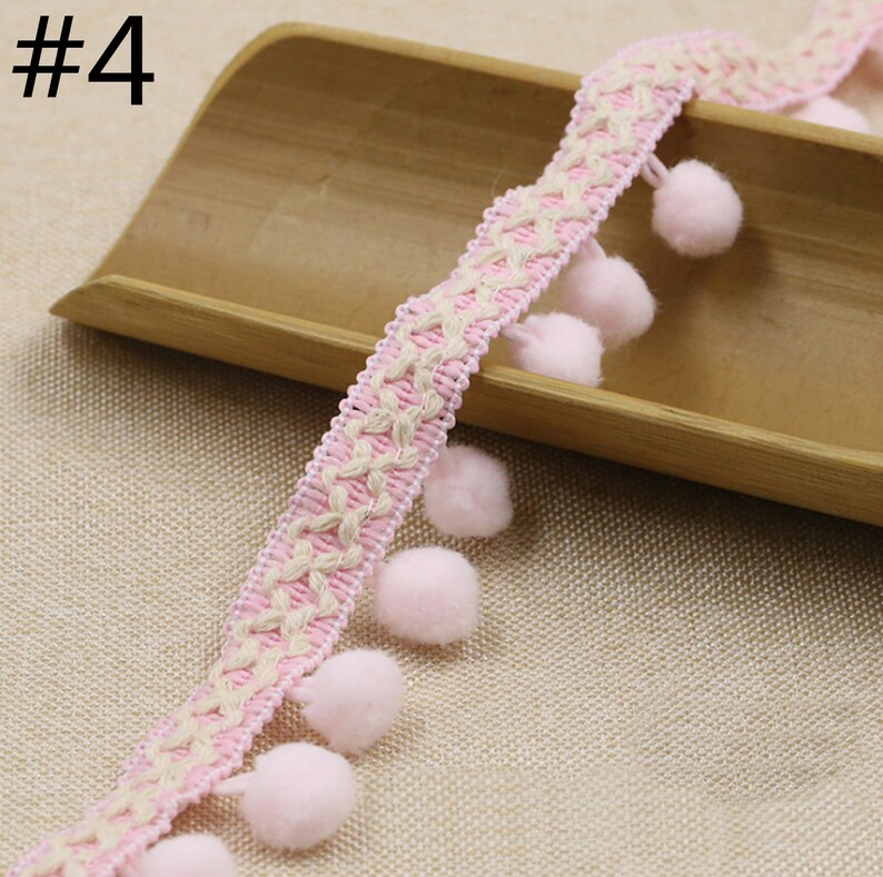 10 Yards Pom Pom Trimfabric Sewing Accessories Pompom Trim Etsy