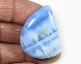 AAA Quality Natural Owyhee Blue Opal Gemstone, Blue Opal Loose stone, Fancy Shape Blue Opal Cabochon, Semi Precious Jewelry 51 Cts. MI18-85