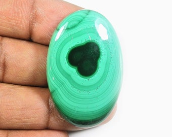 AAA+ Quality Natural Malachite Cabochon, Green Malachite gemstone, Handmade Malachite loose stone, semi precious stone 108 Cts. MI05-199