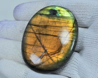 1 Pc Natural Labradorite 48x16 mm  44 cts Gemstone Fancy shape,Beautiful Rare Design
