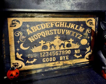 Vintage look ouija tray,Halloween decor or photo prop