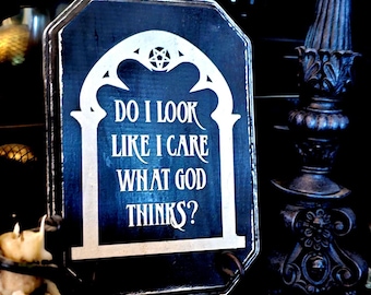 gothic horror decor, Occult or dark humor for gallery wall