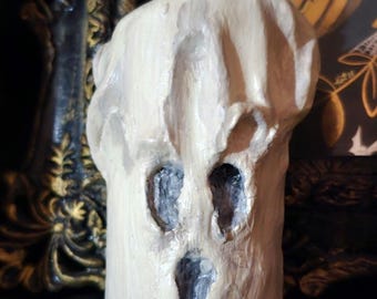 Primitive Halloween Decor,  Ghost candle