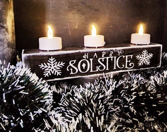 Happy solstice decor, winter solstice, pagan holiday decor