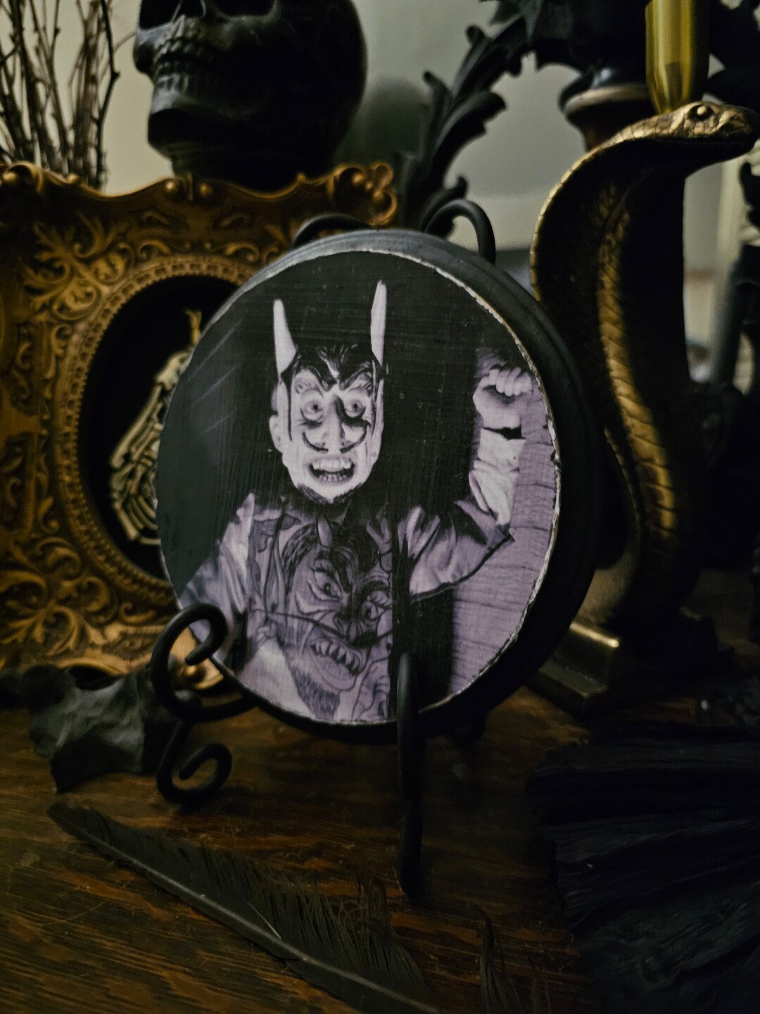 Vintage Image of a Devilish Trick or Treator Etsy
