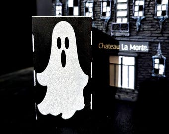 Wooden ghost block, gothic home decor