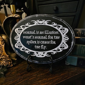 Dark wall art,  Halloween decor, gothic wall plaque, goth wall or shelf art