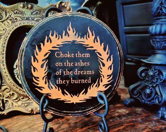 choke them on the ashes, Gothic wall decor, goth, gothic home decor, Emo, gothic decor