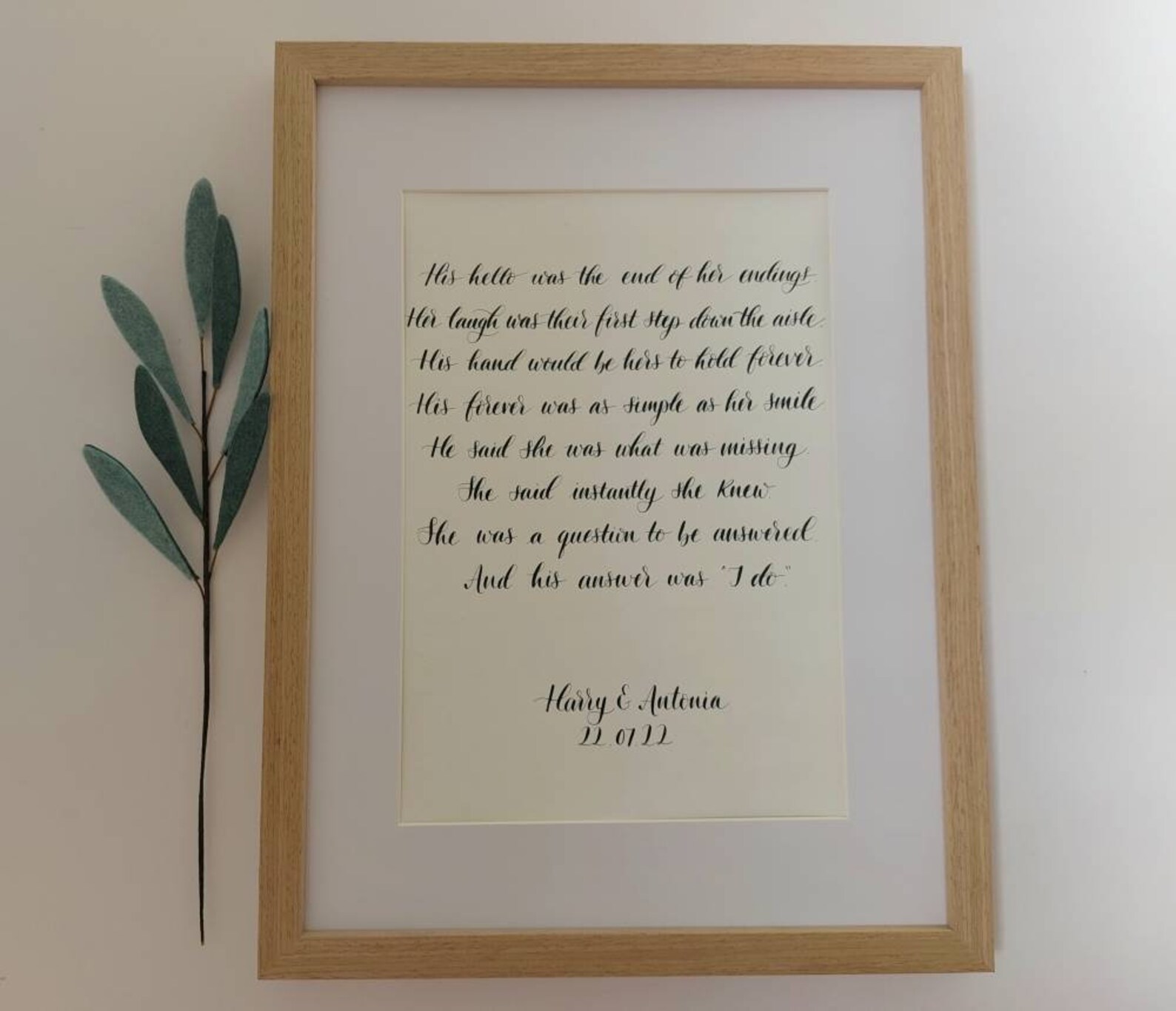Custom Calligraphy | A4 L Calligraphy Poem | Handwritten Calligraphy L ...
