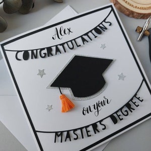 Personalised Congratulations on your Degree card | Masters Degree | Doctorate Degree | Degree | PhD | Graduation | MSc l BEng Honours