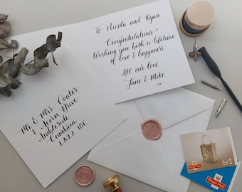 Add-on Service only. Personalised Handwritten card | Handwritten envelope | Custom calligraphy with your words  | *Please read listing Desc*