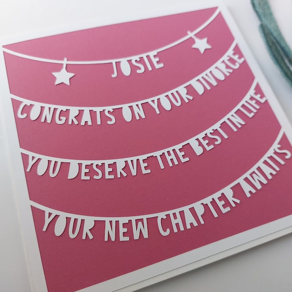 Personalised Divorce Card l Congratulations on your Divorce l Divorced Card l Your New Chapter Awaits l Divorce Gifts