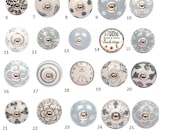Vintage Style Ceramic Cupboard Door Knobs Black, White Grey Kitchen Cabinet Knobs Drawer Pulls Dresser Handles
