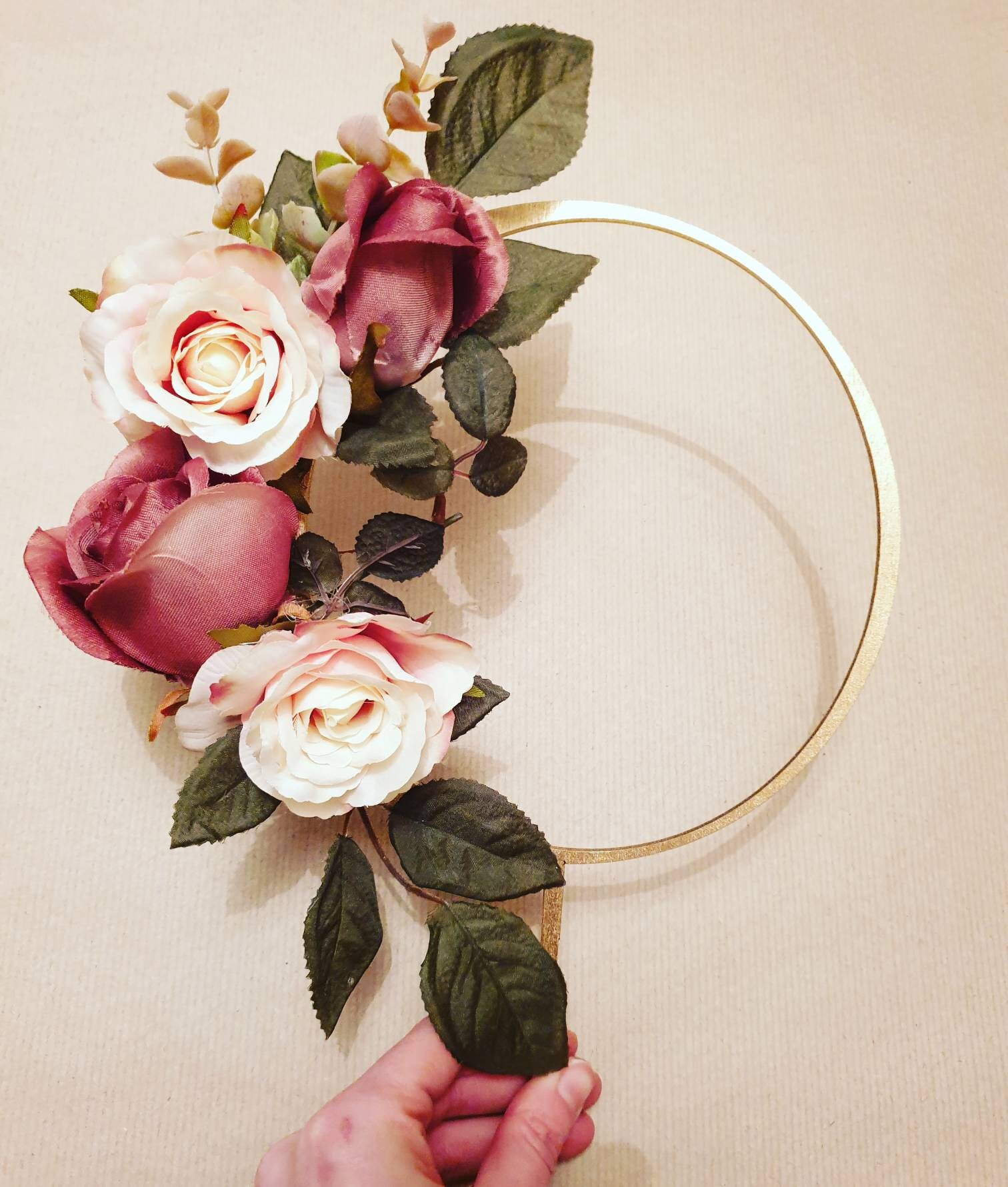 Floral Hoop Cake Topper Etsy