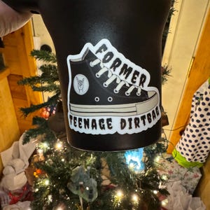 Former Teenage Dirtbag: punk sticker, alt sticker, teenage dirtbag, converse sticker, elder emo, scene sticker, punk rock sticker, alt rock