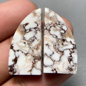 Wild Horse Turquoise Pair, Freeform Cabochon, 28x14x5 MM, 37 CTS, Beautiful Cabochon, #L-646