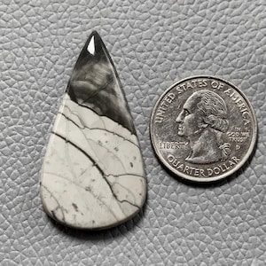 Picasso Jasper, Pear Cabochon, 44x23x4 MM, 43 CTS, Beautiful Cabochon, #L-204