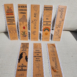 Bookmark with motivational phrases