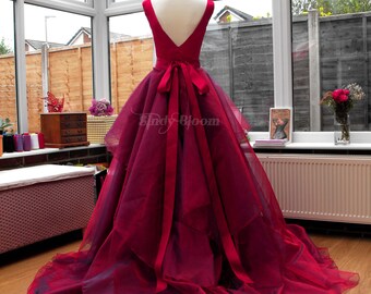 red ballroom gowns