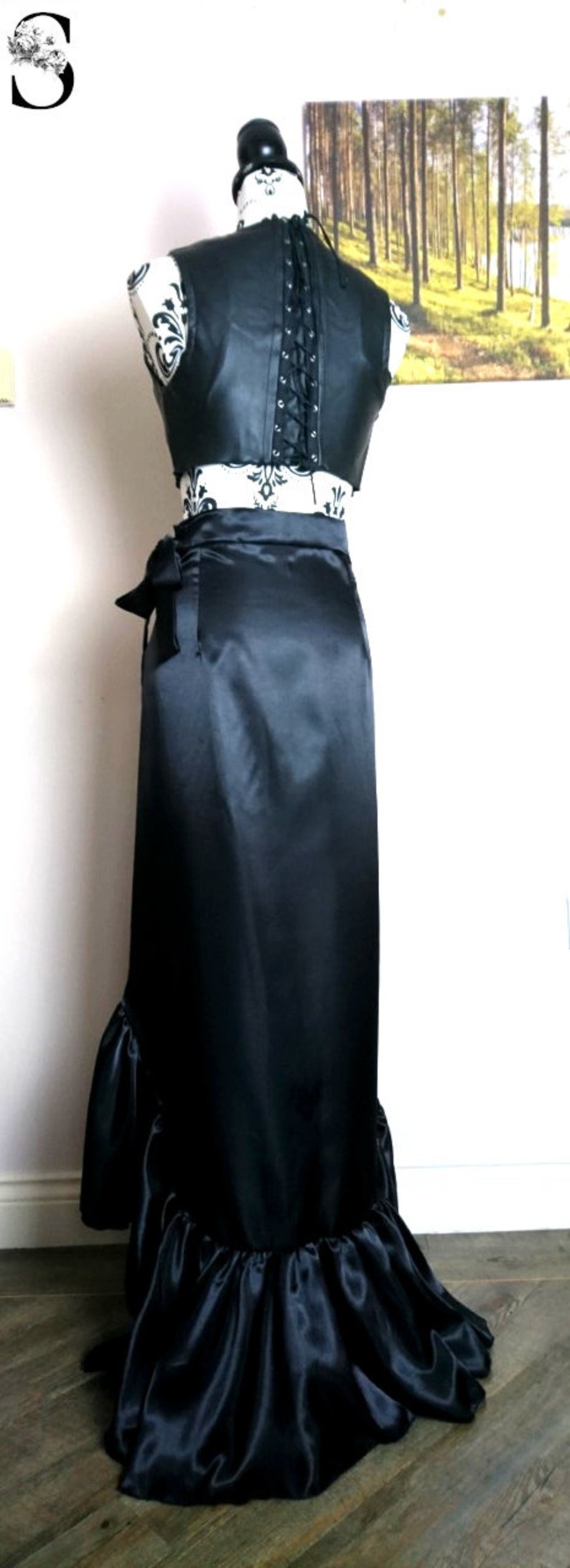 Organic Bamboo Skirt Tango skirt Wrap skirt Organic clothing uk Organic skirt Dance skirt Plus size organic clothing Gothic skirt