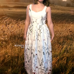 Floral wedding dress, Plus size floral wedding dress, Braidsmaid floral dress